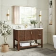 thumbnail image 3 of Vitre 48" Single Bath Vanity in Aged Dark Brown Oak with Composite Stone Top, 3 of 16