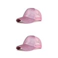 thumbnail image 3 of Minnieouse Women Men Baseball Hat Traveling Hiking Summer Adjustable Birthday Polyester Peaked Bike Headgear Gift Camping Cap Rosa 2piezas, 3 of 6