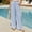 Blue, variant on Womens Linen Striped Wide Leg Pants Elastic Waist Drawstring Casual Pants With Pockets Loose Beach Trousers For Summer Vacation S