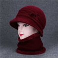 thumbnail image 4 of Women's Bucket Hats Women'S Knitted Warm Basin Hat Padded Cotton Hat Plush Hat + Scarf Two Piece Set Women's Accessories Bucket Hats, 4 of 5