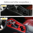 thumbnail image 3 of CheroCar Car Gear Shift Panel Trim Sticker ABS Cover for Dodge Challenger 2015-2023,Red, 3 of 8