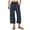 Dark Blue, variant on Fashion Women Leg Lounge Pants Bandage Elastic Waist Comfortable Pocket Pants Casual Solid Pant