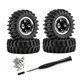 thumbnail image 1 of 4 ruedas y neumáticos para coche RC a escala 1/30, repuestos portátiles para SCX30 Negro, 1 of 9