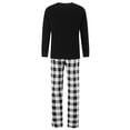 thumbnail image 5 of AIGUR Family Christmas Pajamas, Family Matching Christmas Pajama Set Long Sleeve Round Neck Tops/Romper Plaid Print Trousers, 5 of 11