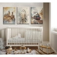 thumbnail image 2 of Magic Nursery Wall Art Express Train Snowy Owl Magic Castle Painting Wall Decor Magic Canvas Neutral Watercolor Poster Print Artwork for Kid Baby Nursery Home Decoration, 2 of 6