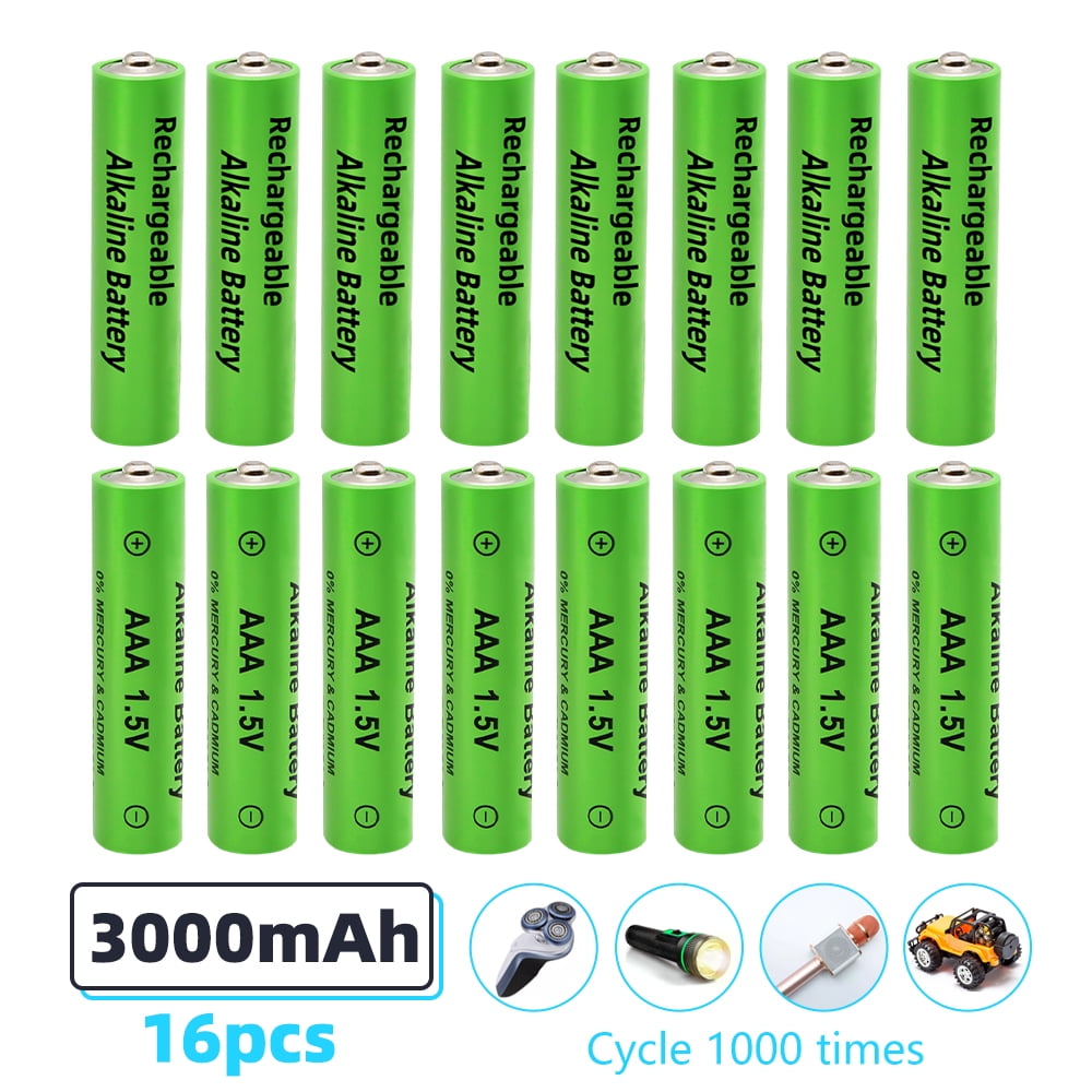 16Pack Rechargeable AAA Batteries Pre Charged,DFITO Alkaline 1.5V 600mAh Triple A Solar