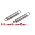 thumbnail image 4 of 0.8mmx8mmx45mm 304 Stainless Steel Tension Springs Silver Tone 5Pcs, 4 of 5