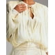 thumbnail image 5 of Vestido de verano Tsukko con dobladillo con volantes y manga larga para mujer, blanco, 5 of 5