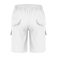 thumbnail image 4 of Boys Solid Casual Linen Shorts Cargo Style Knee Length Autumn Outdoor Play for Kids White 7 Years-8 Years, 4 of 4