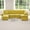 Yellow, variant on Kinbor U-Shaped Modular Sectional Sofa Set, Convertible Sleeper with 2 Armrest Sofa, 2 Middle Sofa, 2 Ottoman for Living Room, Khaki