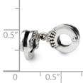 thumbnail image 3 of 925 Sterling Silver Charm For Bracelet Handcuffs Bead Career Hobby, 3 of 7