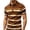 Coffee2, variant on Men's Retro Color Block Striped Short Sleeve Polo Shirt, Classic Lapel 3 Button Placket Vintage Pique Knit Golf Tee, Casual Breathable Summer Polo Top for Men Daily Smart Casual Wear Sizes S-5XL