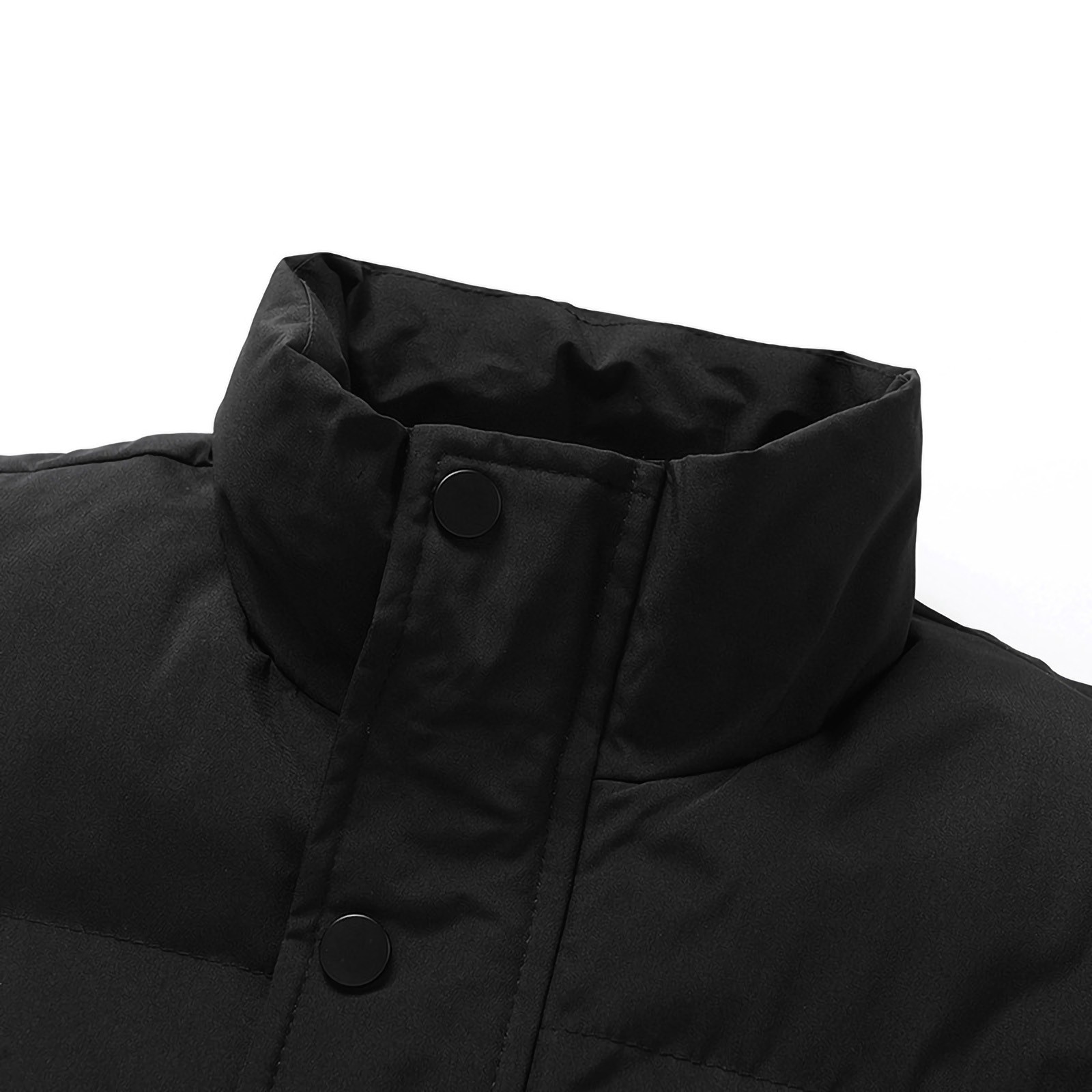 dzxyzu Men's Vest Lined Puffer Vest Sleeveless Mock Neck Down Jacket Outdoor Golf Waistcoat Running Vest Travel Winter Windbreak Coat - Black