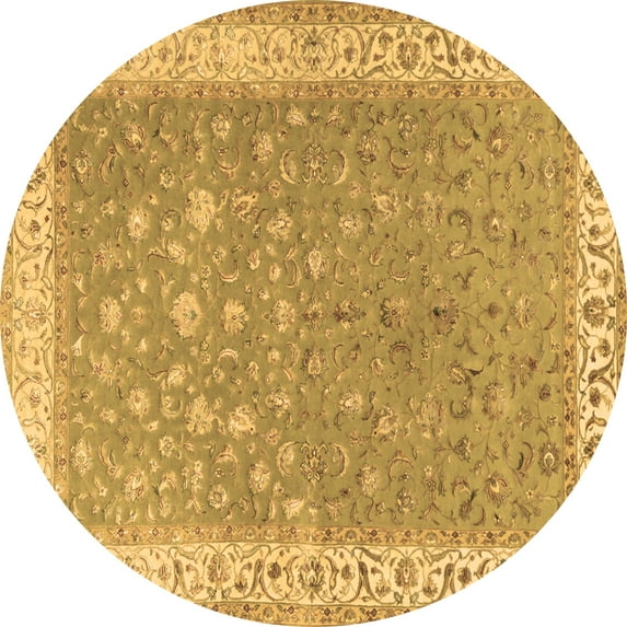 Ahgly Company Indoor Round Persian Brown Traditional Area Rugs, 8' Round