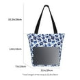 thumbnail image 3 of Honeii Blue Ink Flowers Print Women Top Handle Satchel Handbags,Fashion Handbag,Messenger Tote Bag Purse for Women,Shoulder Bag Handbag for Travel, Work, 3 of 6