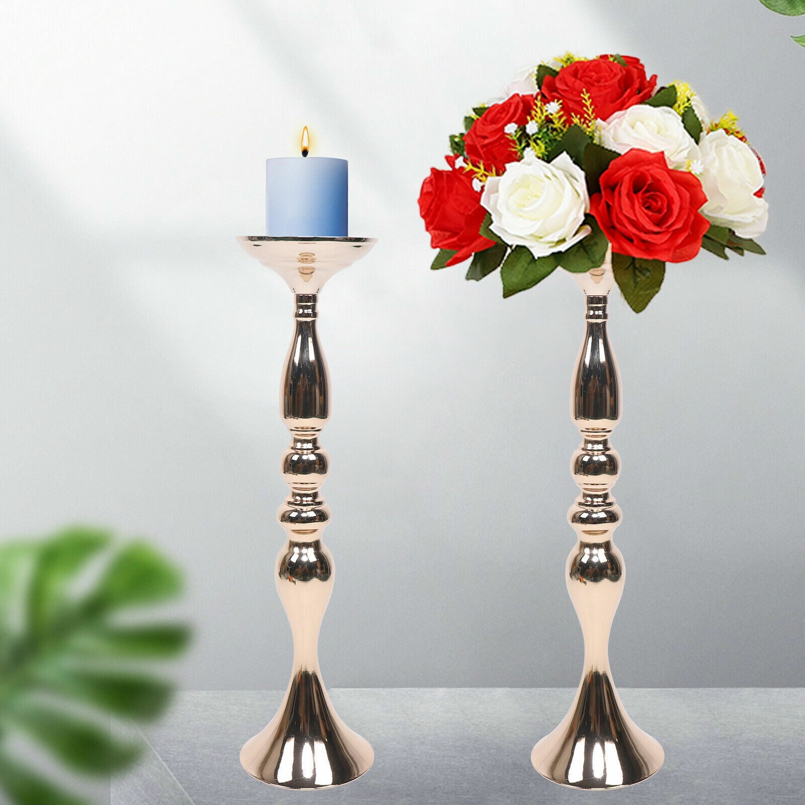 Gold Centerpieces Wedding Candle Holder Rose Gold Metal Candle Holder