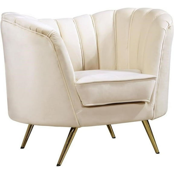 Meridian Furniture Margo Cream Velvet Chair