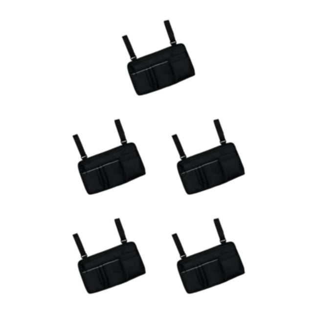 Bolsa funcional para reposabrazos Injueey Amplio organizador para silla de ruedas Negro 34 x 19,5 cm