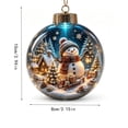 thumbnail image 6 of Clear Christmas Tree Balls 3.15 Inch, Lighted Snowman Scene Ornament, Glowing Acrylic Tree Bulb for Home, Christmas Gift, 6 of 6