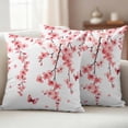 thumbnail image 2 of Cherry Blossoms Outdoor Pillow Covers 20x20 Set of 2,Waterproof Patio Throw Pillowcase Protectors,Spring Botanical Flowers Watercolor Decorative Pillow Shams Cushion Covers for Seat Bed Couch Sofa, 2 of 8