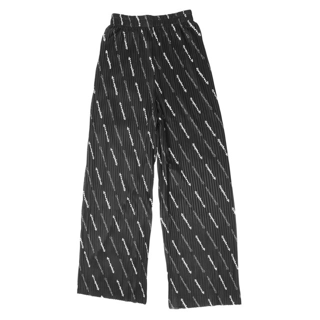 Pantalones con corte de bota con abertura lateral, cintura alta, elásticos, con abertura lateral, bloques de color, estampado a rayas, dobladillo dividido, pantalones elegantes para mujer, negro, M
