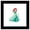 Black Framed Version, variant on Gallery Pops Disney Princess - Ariel Sparkle and Shine Wall Art, Unframed Version, 12" x 12"
