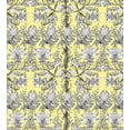 thumbnail image 3 of Grey and Yellow Duvet Cover Set, Bohem Design with Flowers Leaves Swirls and Dots Image, Decorative 2 Piece Bedding Set with 1 Pillow Shams, Twin Size, Black and White, by Ambesonne, 3 of 3