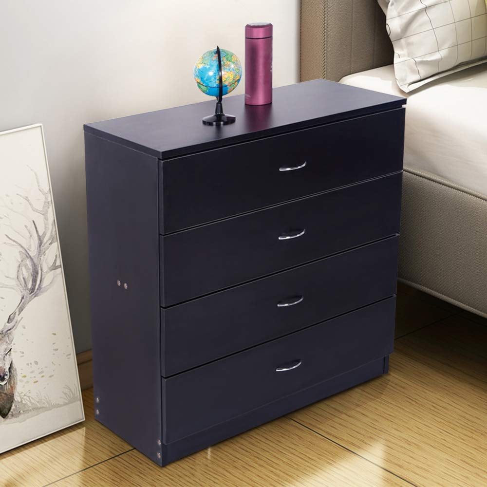 Modern Nightstand w/ Drawer Bedside Table Accent Display Storage Cabinet Brown 