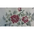 thumbnail image 4 of Doily Boutique Tablecloth or Table Topper Square with a Red Burgundy Rose on Ivory Fabric, Size 34 inches, 4 of 5
