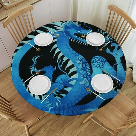 

BCIIG Dragon Cover Stain Resistant Indoor Outdoor Tablecloth Kitchen Dining Wedding Parties Picnic Farmhouse 100% Polyester Fiber 54-58