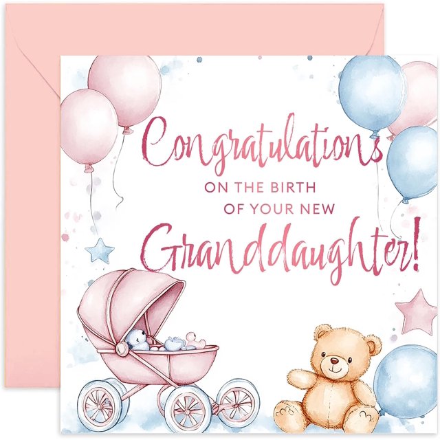 Tarjeta de felicitación de felicitación por su nueva nieta