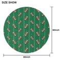 thumbnail image 6 of Green Striped Footballs Pattern Round Tablecloth 60"x60",Wrinkle Wipeable Table Cloth for Kitchen Dining Room Picnic Patio Party, 6 of 6