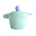 thumbnail image 2 of Better Finger Kitchen Essential 6 Inch Rice Pot with 2 Lids, Healthy Nonstick Ceramic Coating Cooking 1.6QT Stockpot, Soup Pot, Induction Compatible Cookware, Made in Korea (Mint), 2 of 12