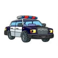 thumbnail image 2 of Funny Cartoon Police Car Wall Decal Wallmonkeys Peel and Stick Decals for Boys (48 in W x 27 in H) WM502759, 2 of 4