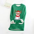 thumbnail image 4 of WEAIXIMIUNG Sweatshirts Courts pour Femmes Grande Taille Pull Thermique à Manches Longues Col Rond avec Poche, 4 of 5