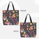 thumbnail image 2 of Disketp Mushrooms Snails Butterflies Bolsa Tote de Lona para Mujer, Bolso de Hombro y Cruzado con Cierre de Cremallera, 2 of 7