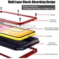 thumbnail image 2 of Funda para iPhone 11 a prueba de golpes, resistente al agua IP68, protector de pantalla incorporado, de grado militar, de metal resistente, a prueba de polvo, lluvia y nieve, para iPhone 11, funda pa, 2 of 5
