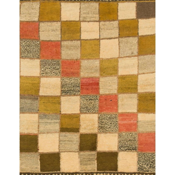 Ahgly Company Machine Washable Indoor Rectangle Abstract Orange Area Rugs, 3' x 5'