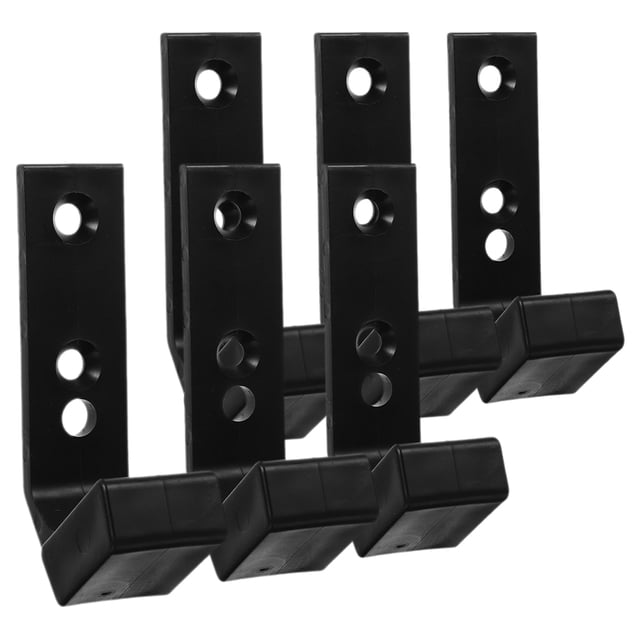 HONMEET 6Pcs Compact Wall Barbell Rack for Efficient Weight Bar Holder and Home Gym Equipment Storage