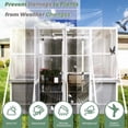 thumbnail image 2 of Sumdeal Greenhouse, Wooden Lean to Greenhouses for Outdoors, Heavy Duty Walk in Green House for Outside Winter, Large Hot House for Sunroom Storage Shed, Garden, Backyard(103.9''X98.4''X77.6''), 2 of 3