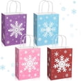 thumbnail image 5 of HOWAF 12 Pack Christmas Snowflake Gift Bags with Handle, Snowflake Treat Bags for Winter Christmas Party Decoration Christmas Snowflake Paper Bags with Handle, 5 of 8