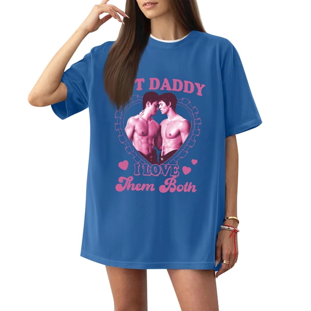 Heated Rivalry Graphic Print Casual Loose Fit T-Shirt Heated Rivalry Crew Neck Short Sleeve Heated Rivalry Unisex Top Blue M