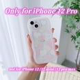 thumbnail image 2 of Compatible with iPhone 12 Pro Case Clear with Heart Design for Women Girls,Aesthetic Cute Wavy Soft Shockproof Cell Phone Cover for iPhone 12Pro 6.1 Inch (Light Pink), 2 of 9