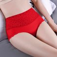 thumbnail image 2 of Gibobby Ropa Interior dama cintura alta cintura encaje malla sexy cintura delgada delgada ropa interior （Rojo， XL), 2 of 5