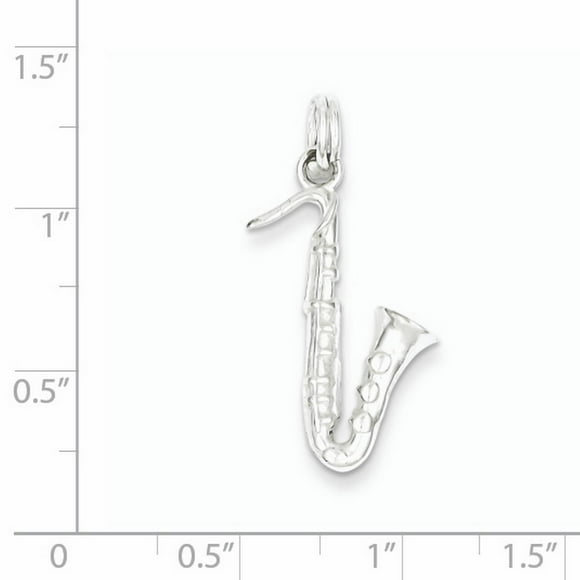 Charme de Saxophone en Argent Sterling QC4765 (25mm x 15mm)