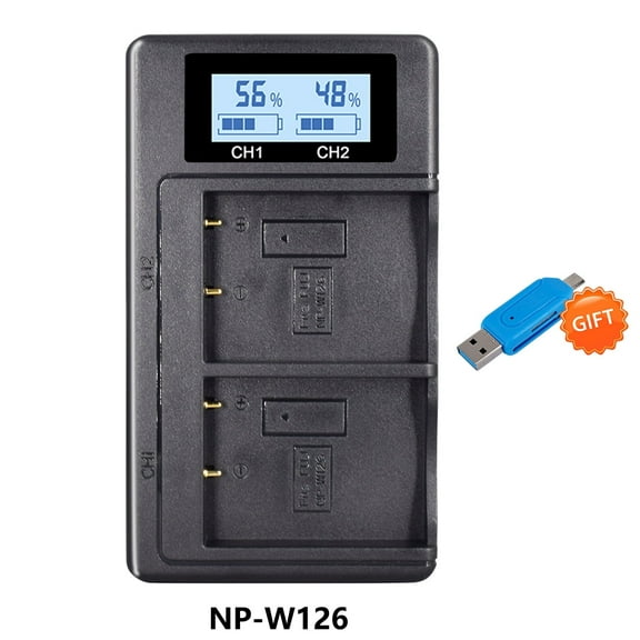 Digital Camera Battery Charger W126S NP-W126 LCD Dual Charger for Fujifilm Fuji X-Pro1 X100F XPRO1 X-A1 HS50EXR XT1 X-T2 HS30EXR