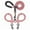 Pink, variant on Double Dog Leash, 360 Degree Swivel, No-Tangle, Shock Absorbing Bungee