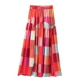 thumbnail image 3 of Trendy Women's Colorful Print Maxi Skirt – High Waist A-Line Design for Summer Fun - [ZhiHiMeRi] | XL, 3 of 12