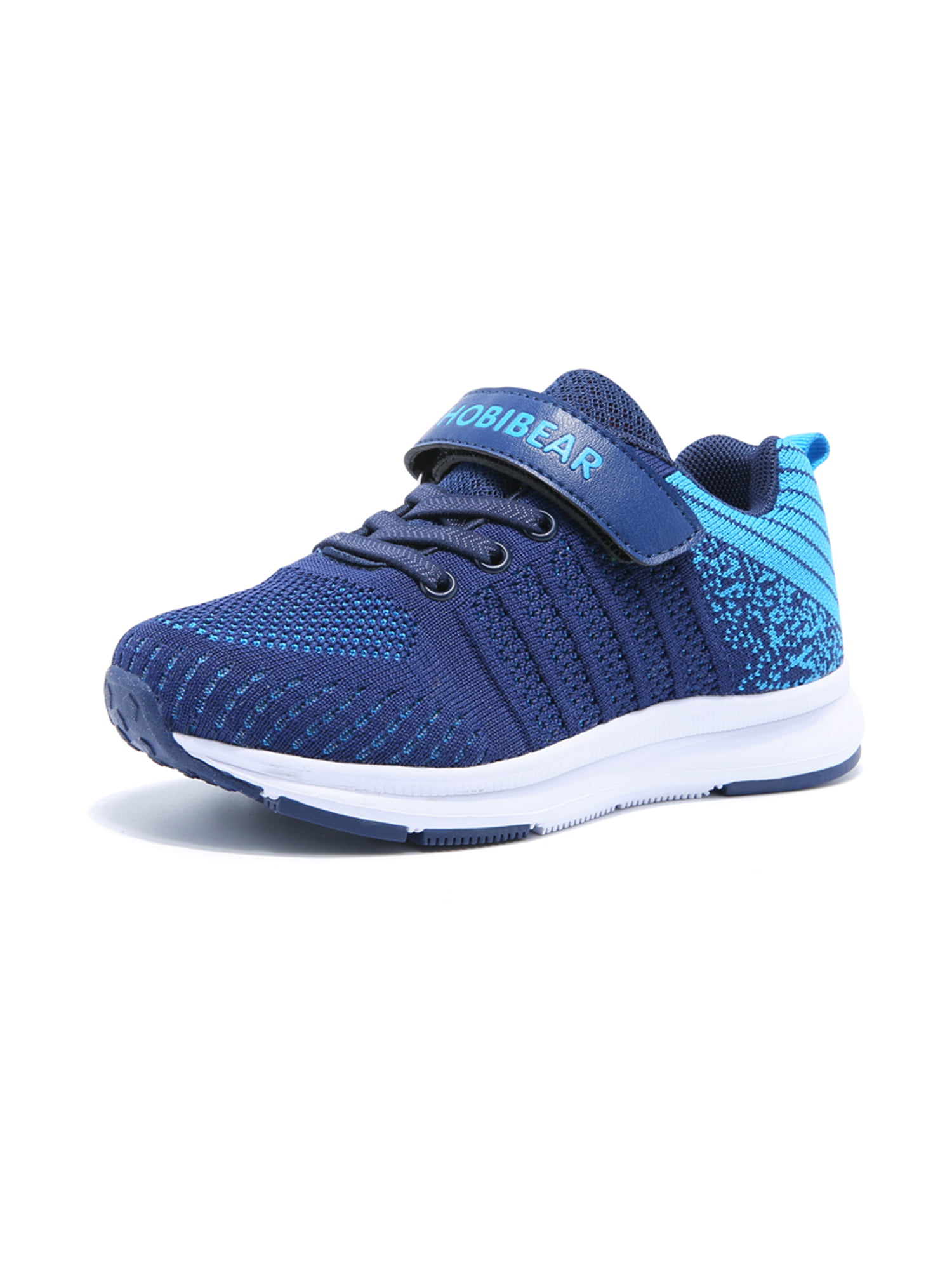 Kids Trainers Boys Girls Lightweight Running Shoes Breathable Hook-Loop Sport Shoes Childrend Athletic Sneakers for School Outdoor Casual 