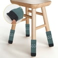 thumbnail image 4 of Ofertas Únicas 16 Pcs Fundas para Patas de Silla Patrón de Rayas Fundas para Patas de Silla para Pisos de Madera Verde Claro, 4 of 6